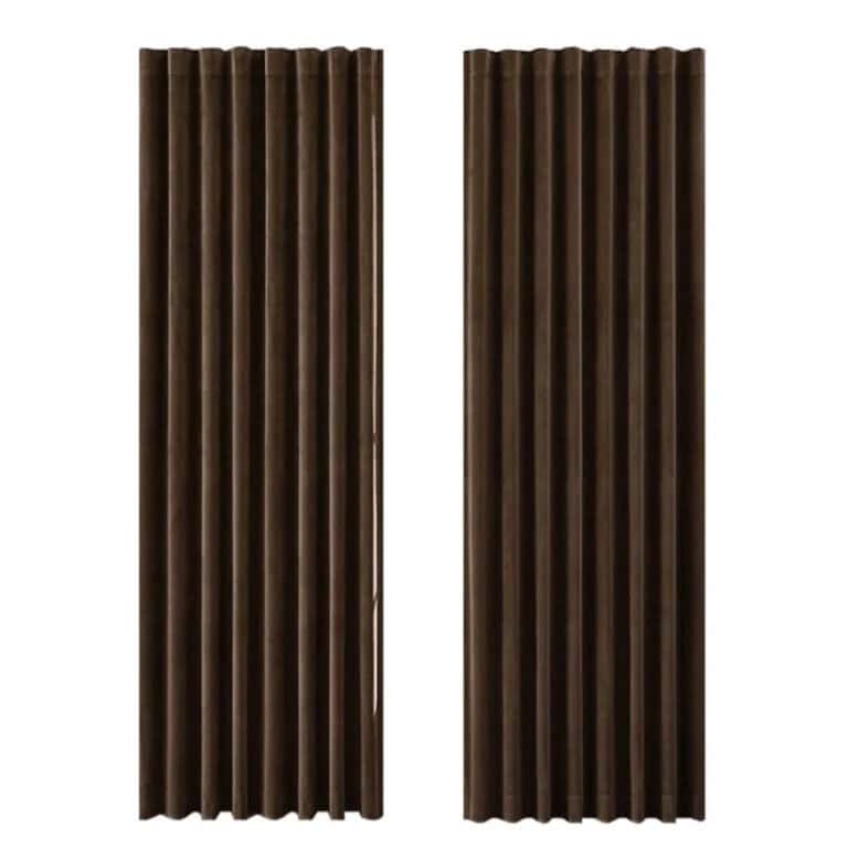 Rideaux 6 Panneaux Pottery Barn - Lin Belge Couleur Café Noir - 50" X 108" - Neuf