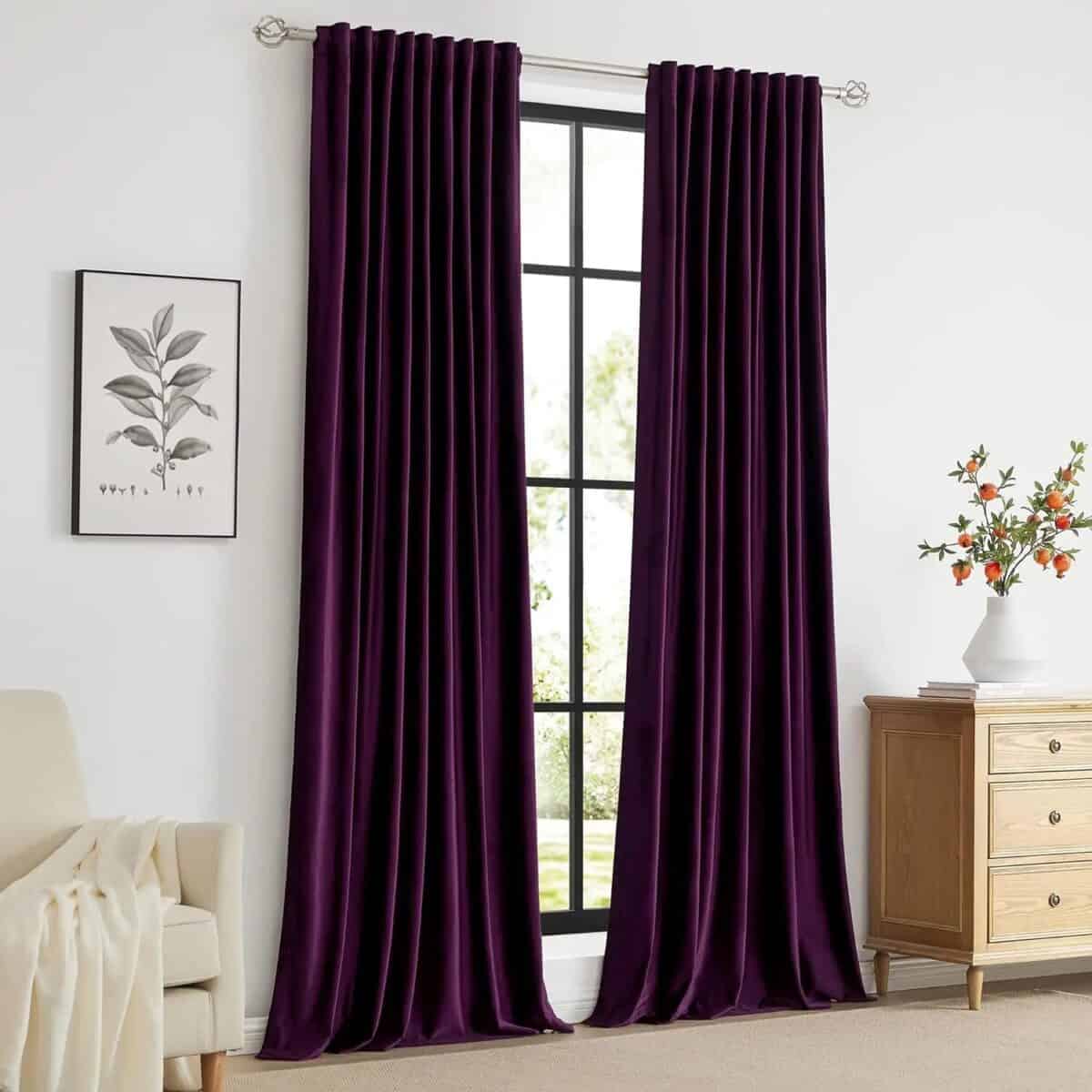 rideau thermique violet