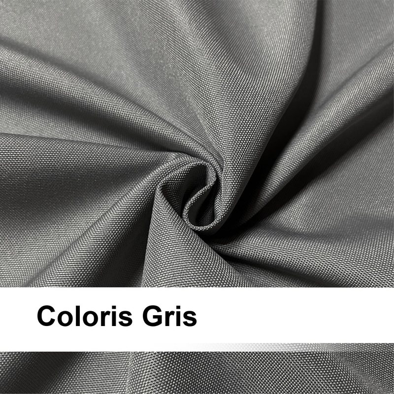 Tissu polyester 150 g/m² du rideau occultant thermique extérieur.